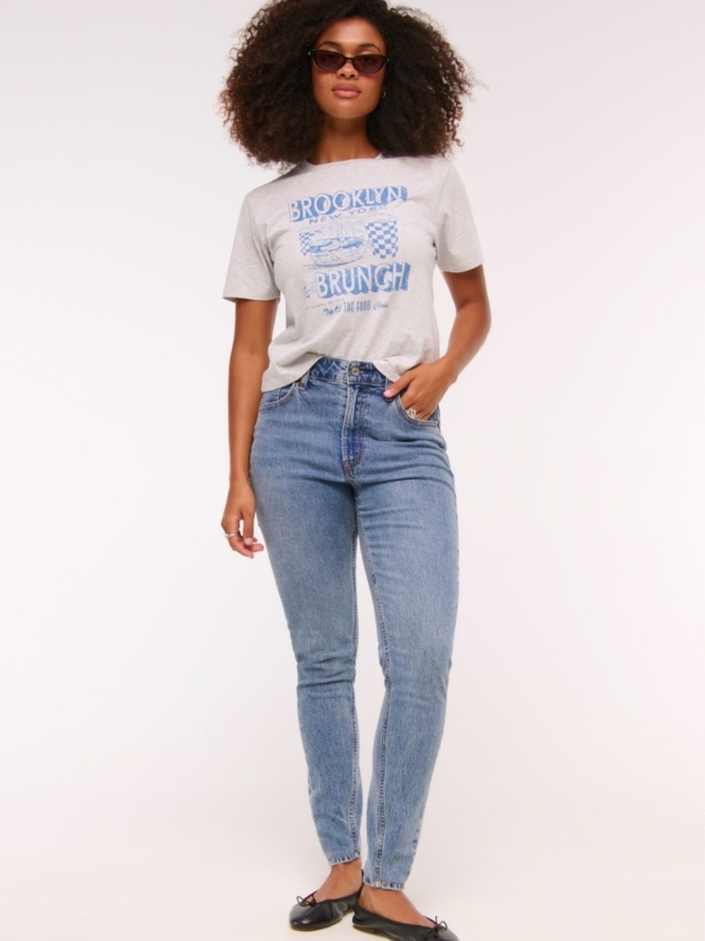 Abercrombie & Fitch High-Rise Jeans in Blue Denim